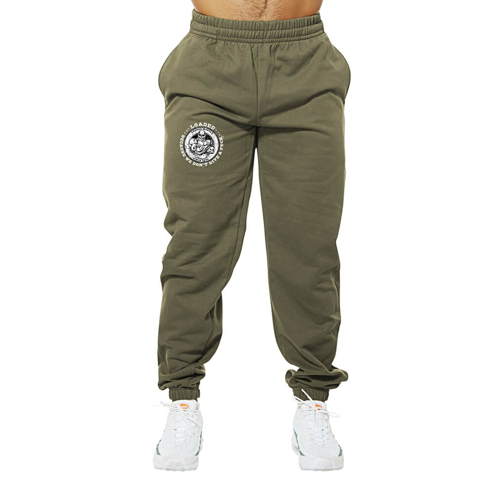 We Don't Give A Fuck Sweatpants - Washed Green