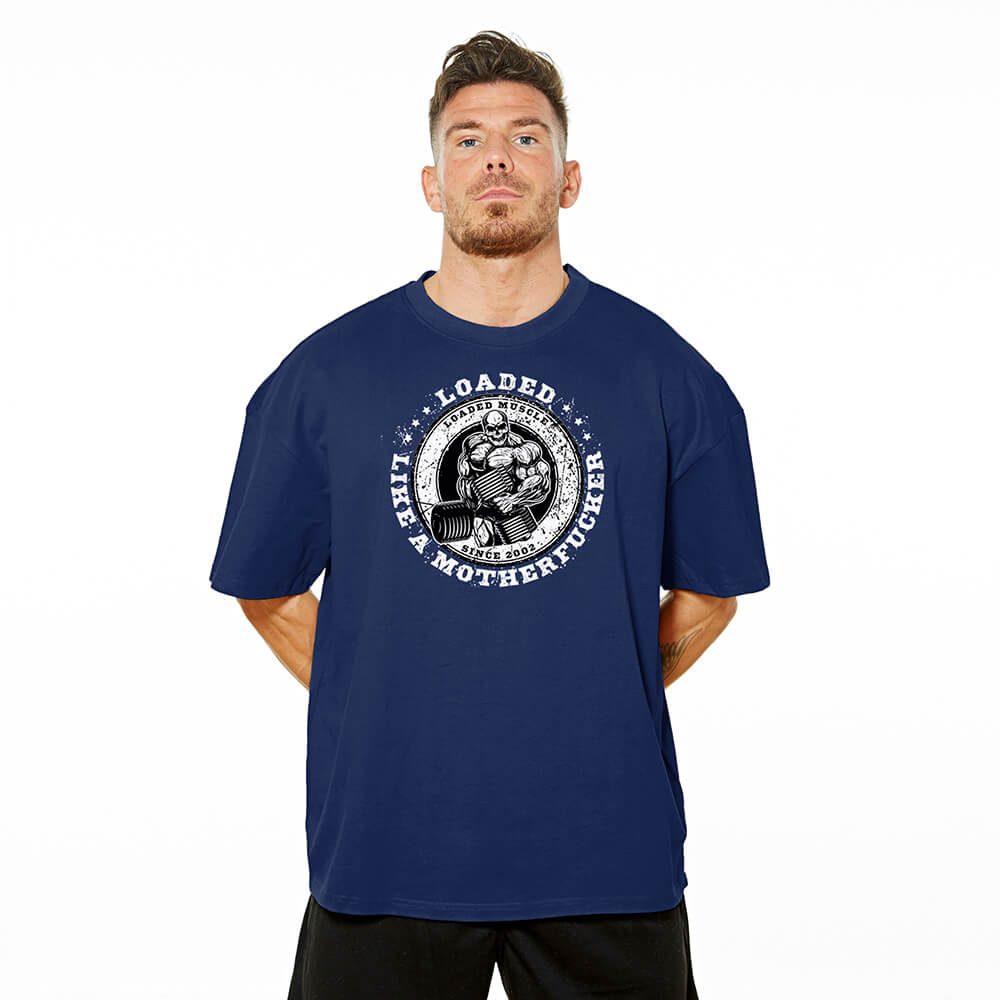 Loaded Like A Motherfucker OVERSIZE Tee - Navy