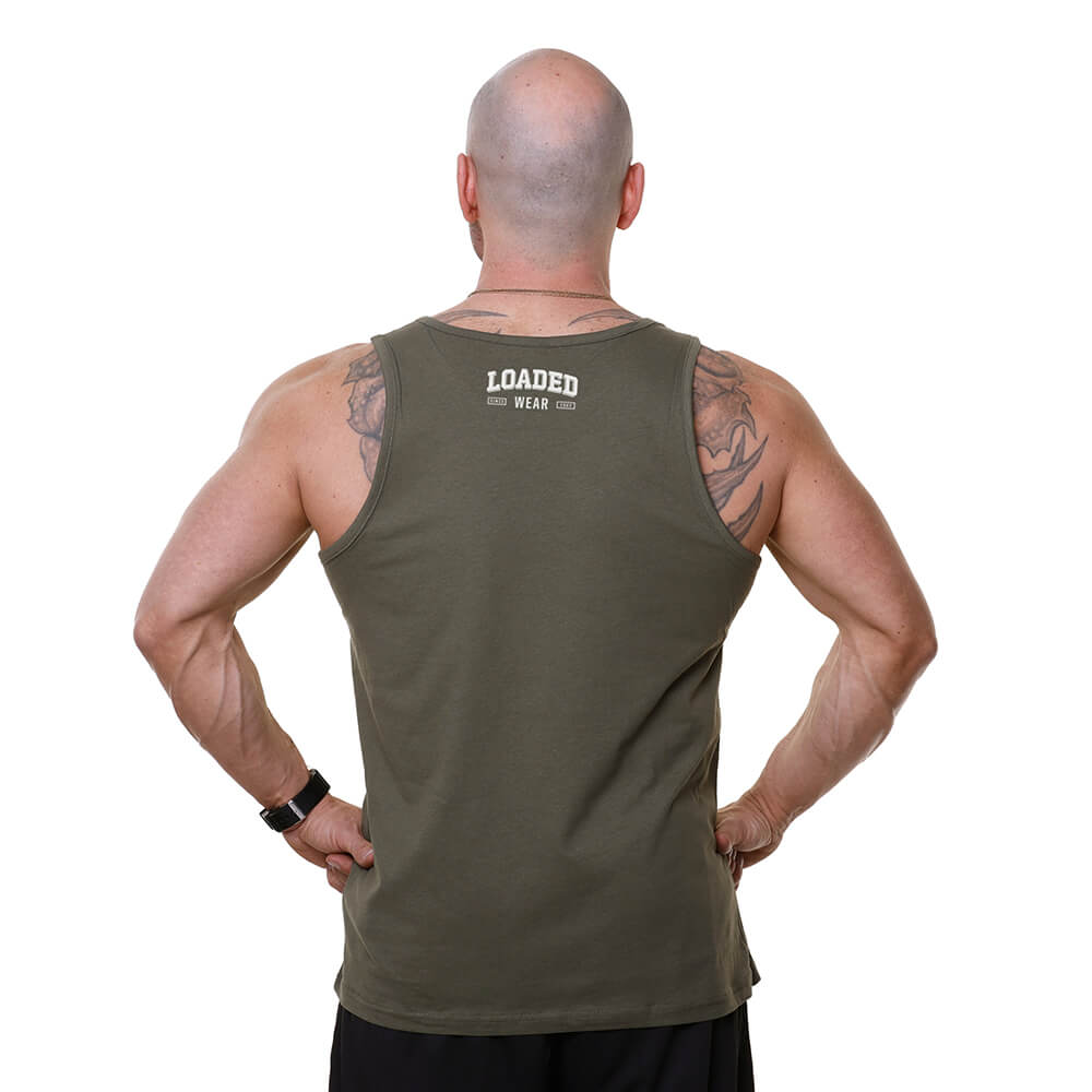 Loaded Skull Tank - Washed Green