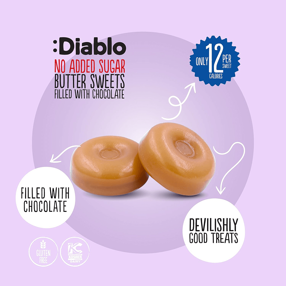 Butter Filled with Chocolate Sweets - 75g. (No Added Sugar)