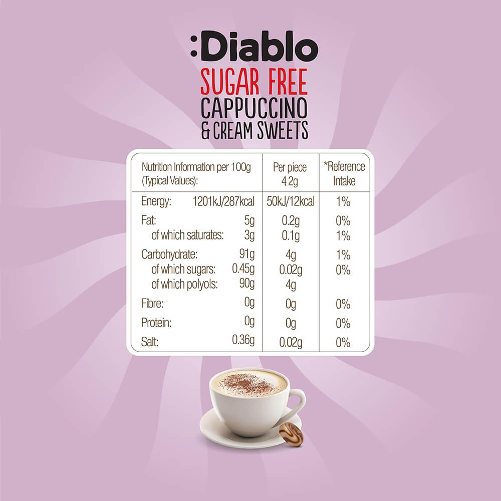 Cappuccino and Cream Sweets - 75g. (Sugar Free)