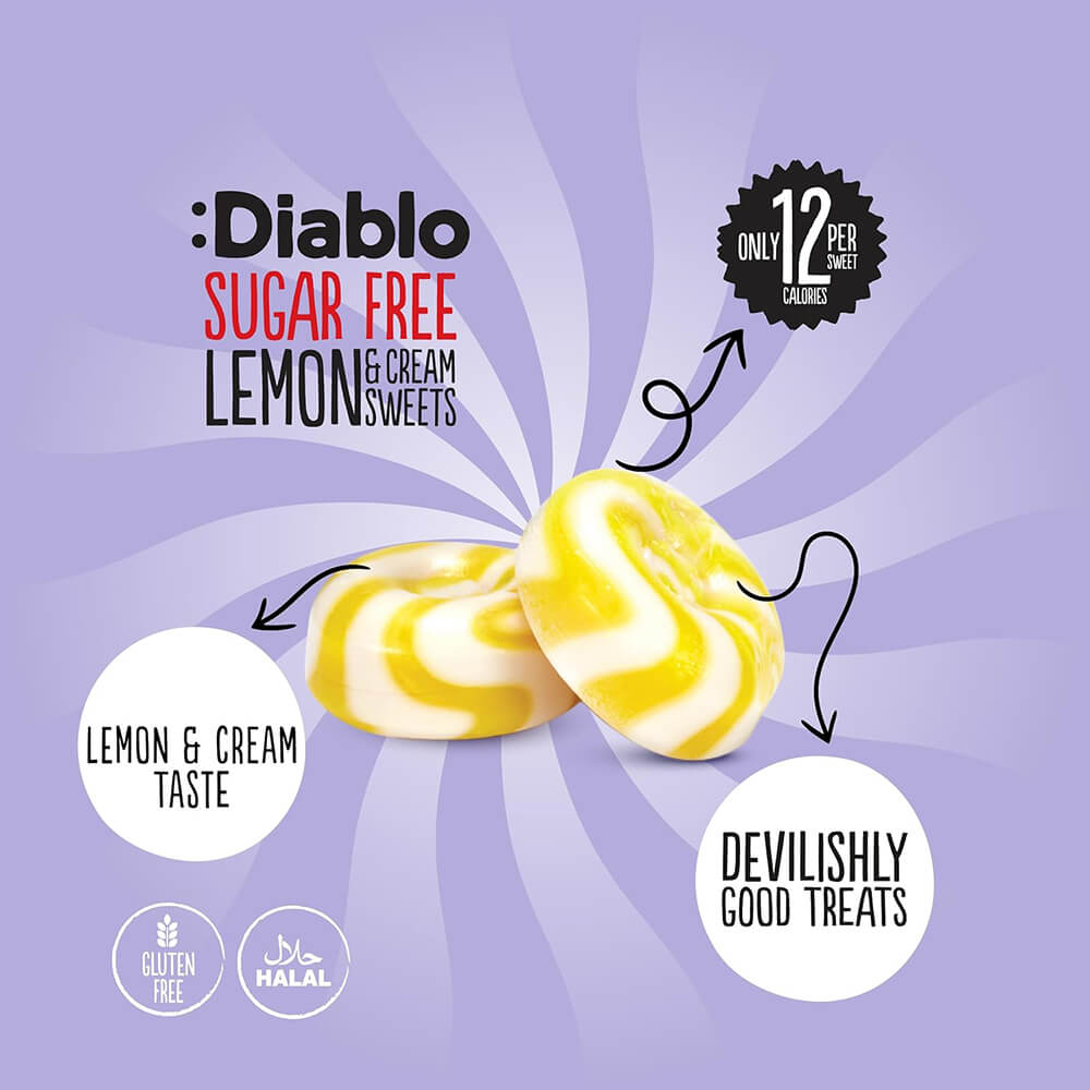 Lemon and Cream Sweets - 75g. (Sugar Free)