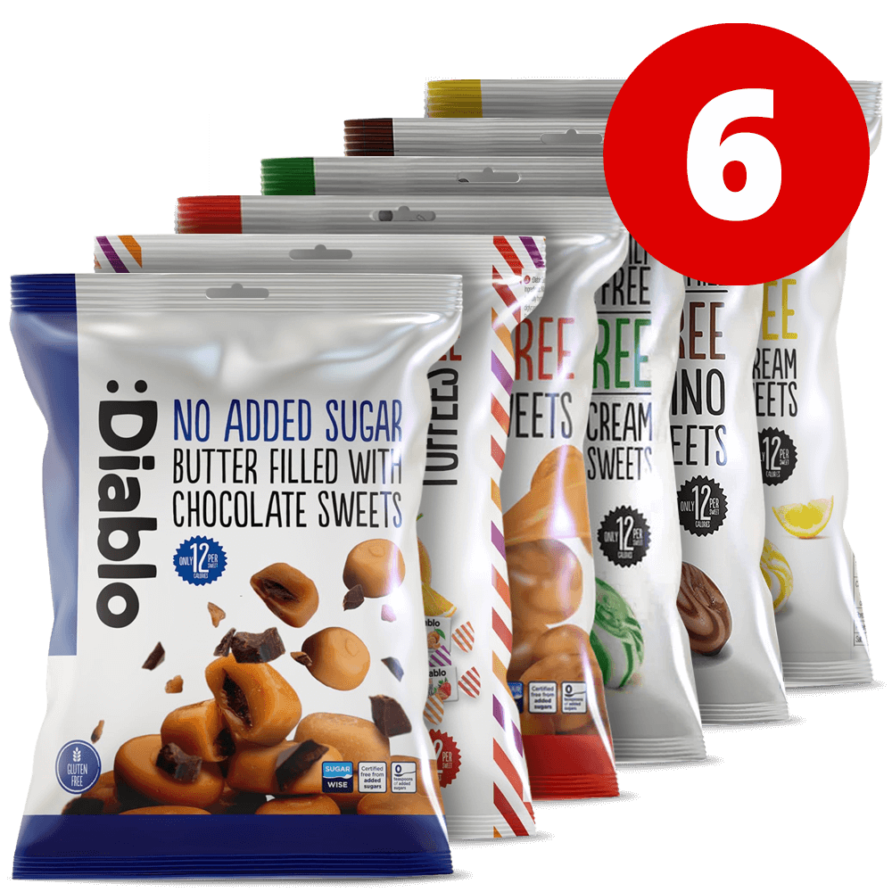 Diablo Sweets Mixed - 6x75g. (Sugar Free)