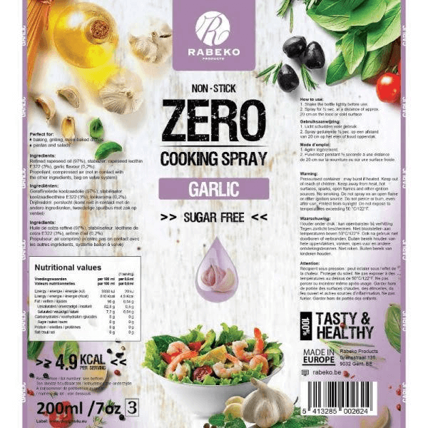 Rabeko Zero Cooking Spray Italian Herbs - 200ml.