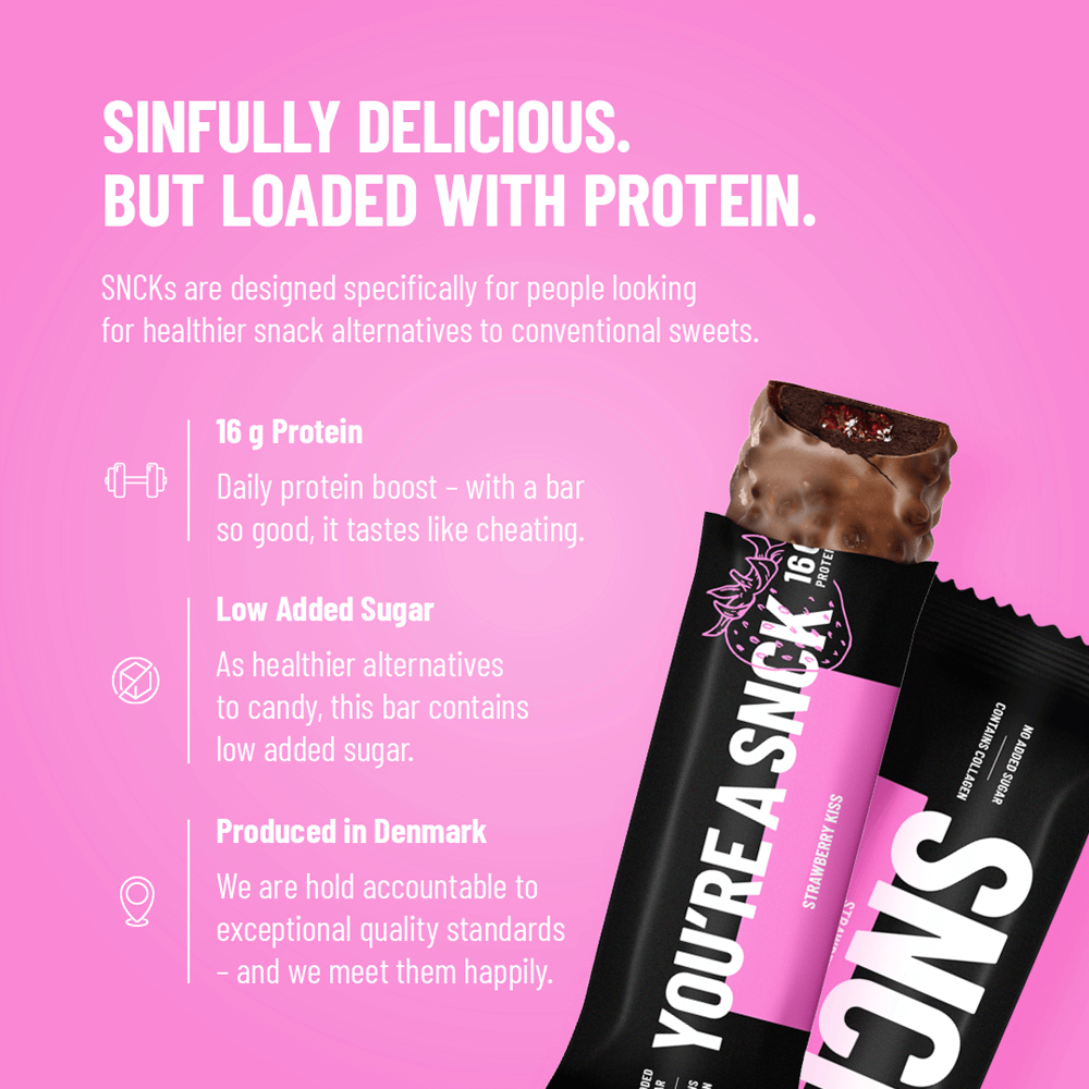 SNCK Protein Bar Strawberry Kiss - 55g.