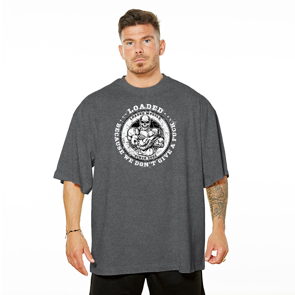 We Don't Give A Fuck OVERSIZE Tee - Charcoal
