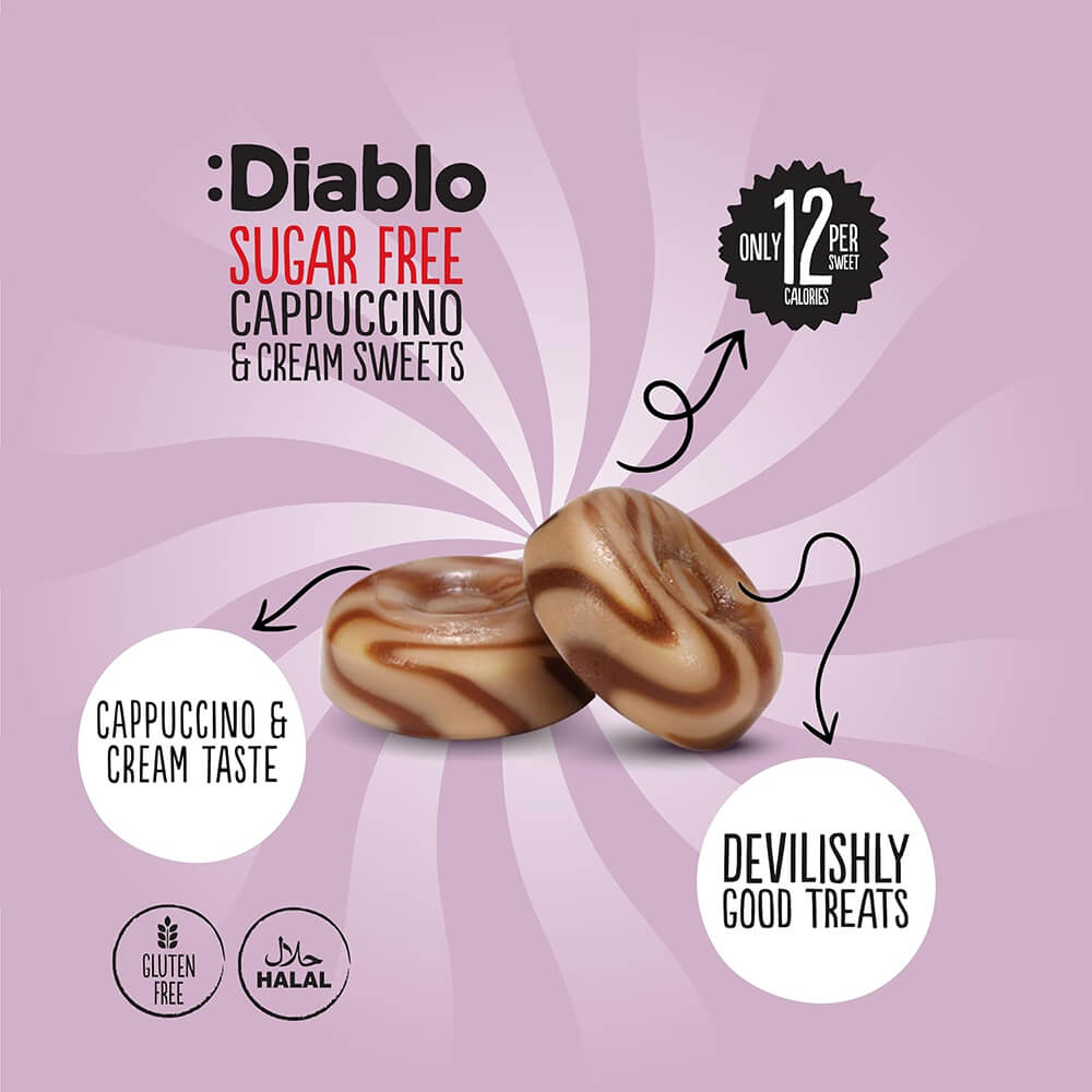 Cappuccino and Cream Sweets - 75g. (Sugar Free)