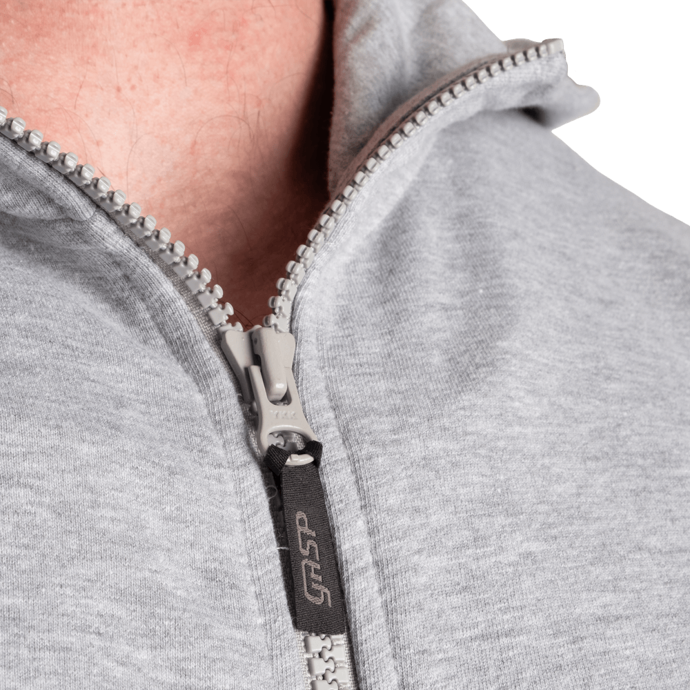 Classic Zip Hood - Light Grey Melange