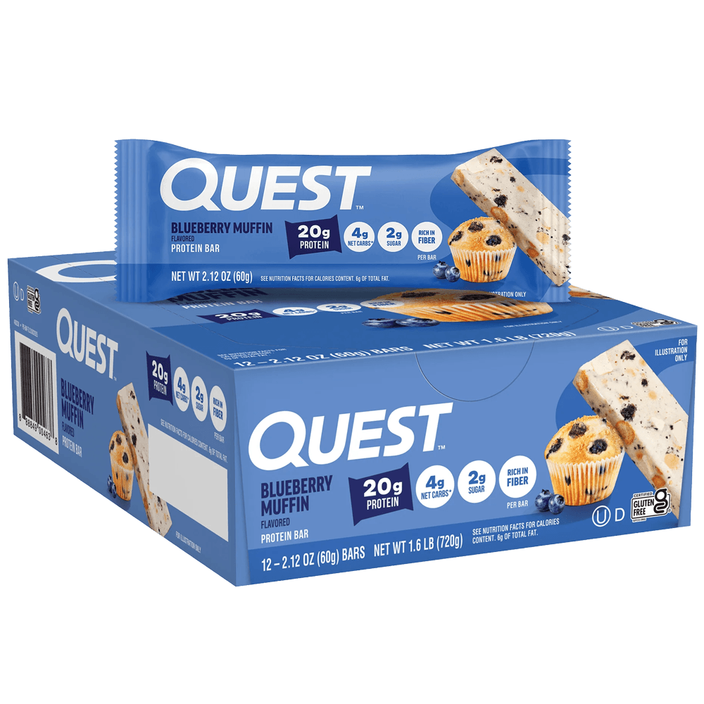 Quest Protein Bar Blueberry Muffin - 12x60g.