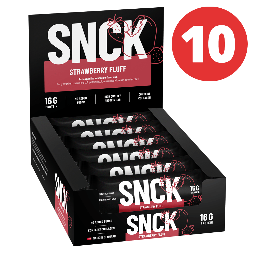 SNCK Protein Bar Strawberry Fluff - 55g.