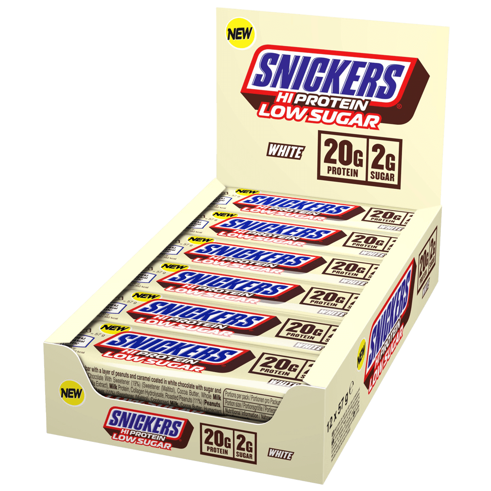 Snickers Hi-Protein White Bar Low Sugar - 10x57g.